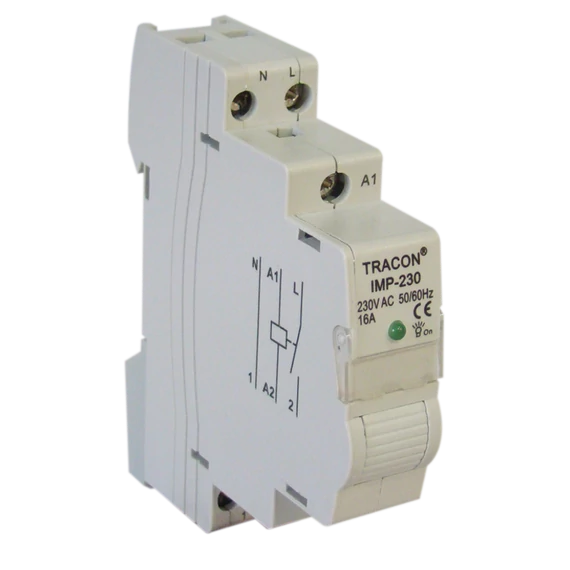 TRACON Impulzusrelé, 12VAC; 16A/230V (IMP-12)