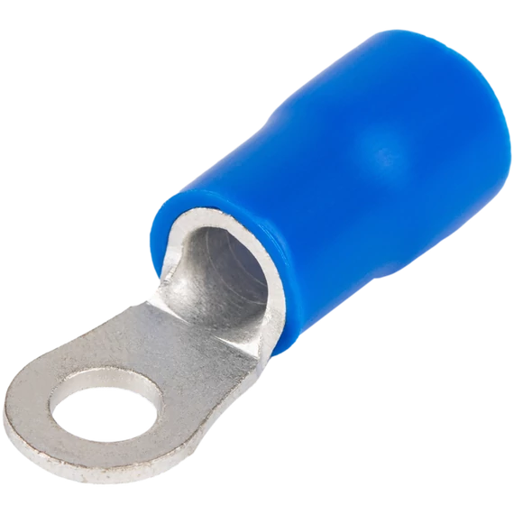 TRACON Szigetelt szemes saru, ónozott elektrolitréz, kék, 16mm2, M5, (d1=5,8mm, d2=5,3mm), PVC (KSZ16-5)