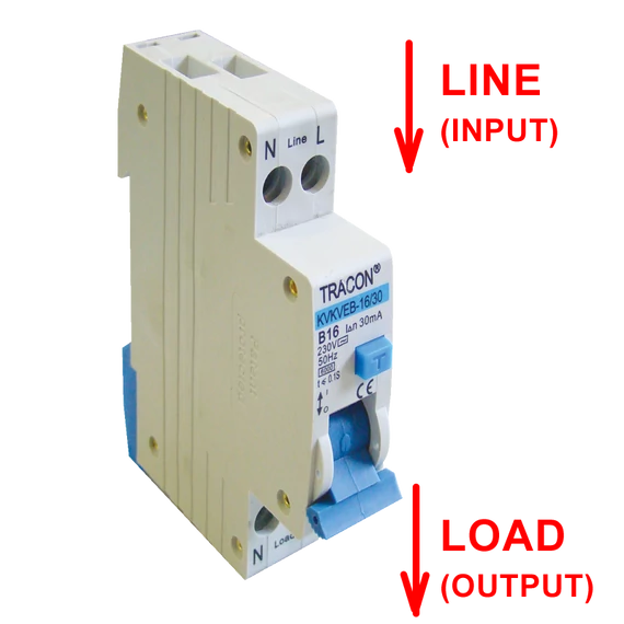 TRACON Kombinált védőkapcsoló, elektronikus, 2P, B karakterisztika, B13, 100mA, 6kA, AC, E3 (KVKVEB-13/100)