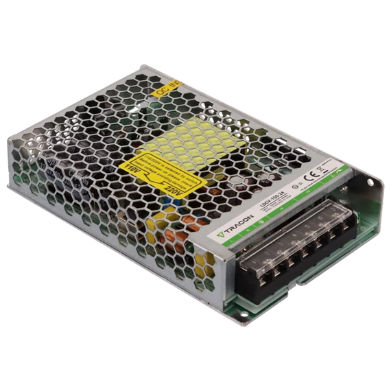 TRACON Fém házas LED meghajtó, 90-264VAC/24VDC, 150W, 0-6,5A, IP20 (LDCV-150-24)