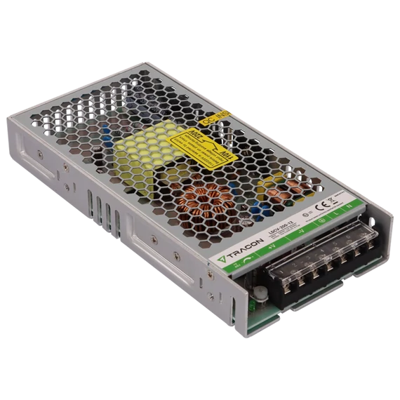 TRACON Fém házas LED meghajtó, 90-264VAC/12VDC, 200W, 0-17A, IP20 (LDCV-200-12)