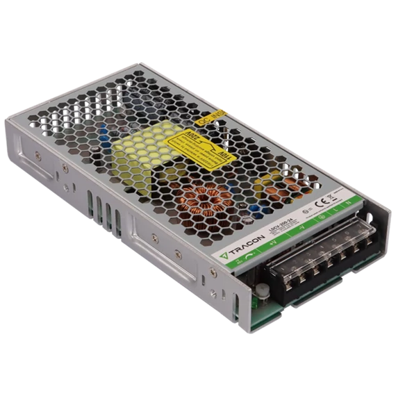 TRACON Fém házas LED meghajtó, 90-264VAC/24VDC, 200W, 0-8,8A, IP20 (LDCV-200-24)