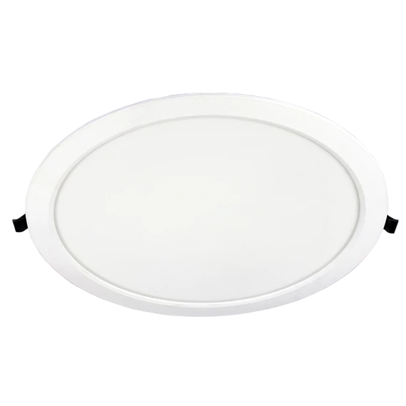 TRACON Védett, beépíthető LED mélysugárzó, kerek, fehér, 220-240 VAC, 24 W, 4000 K, 2490 lm, IP44, EEI=F (LED-DLV-24NW)