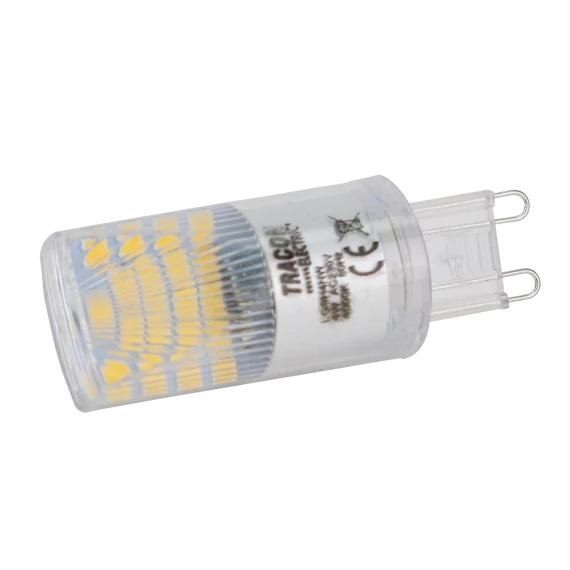 TRACON LED G9 fényforrás alumínium házzal, 230 VAC, 4 W, 4000 K, G9, 350 lm, 200°, EEI=F (LG9H4NW)