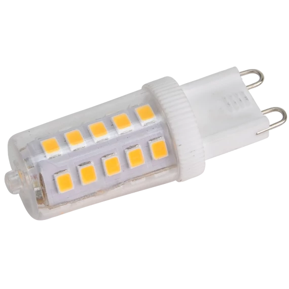 TRACON LED fényforrás műanyag házban, 230 VAC, 3 W, 4000 K, G9, 350 lm, 270°, EEI=E (LG9X3NW)