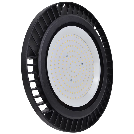 TRACON LED csarnokvilágító, kültéri, UFO forma, 220-240 VAC, 100 W, 8000 lm, 4500 K, 30000 h, IP65, EEI=G (LHBE100W)