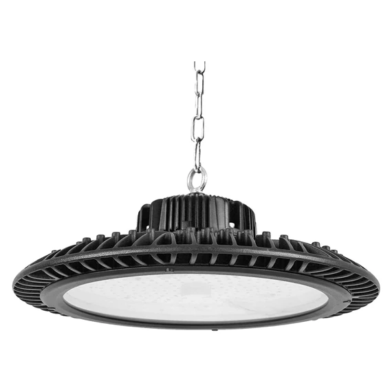 TRACON LED csarnokvilágító, kültéri, UFO forma, 90-265 VAC, 100 W, 13000 lm, 4500 K, 50000 h, IP65, EEI=E (LHBU100W)