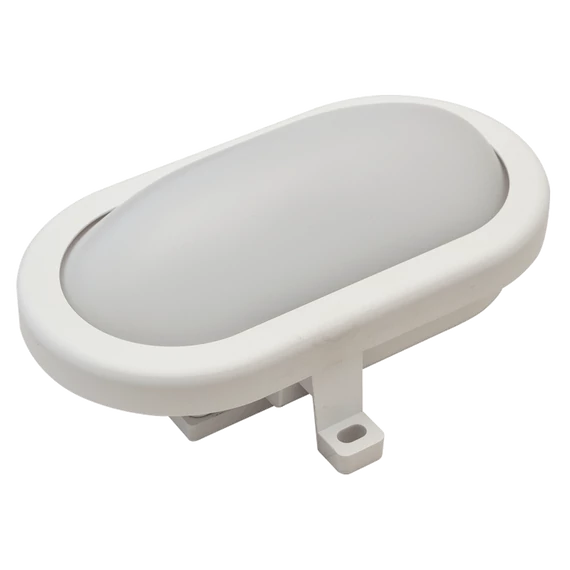 TRACON Műanyag házas LED hajólámpa, ovális forma, 230 V, 50 Hz, 6 W, 420 lm, 4000 K, IP54, EEI=G (LHLMO6NW)