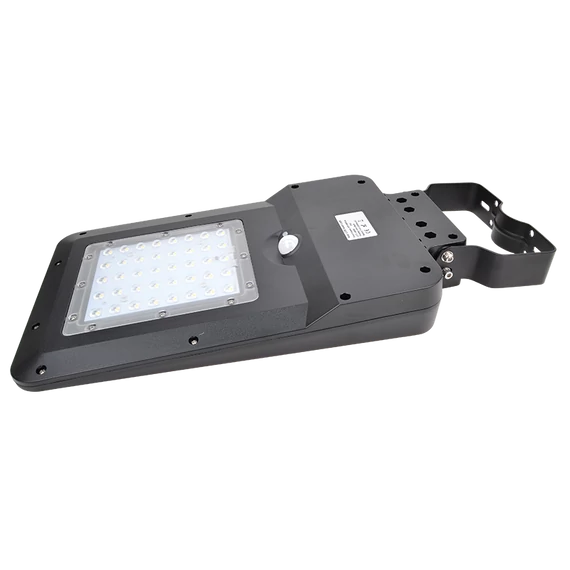 TRACON Napelemes LED utcai világítótest mozgásérzékelővel, 40 W, 4000 K, 4800 lm, IP65, 9,6 V, 12 Ah (LSLS40W)