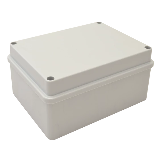 TRACON Elektronikai doboz, világos szürke, teli fedéllel, 150x110x70mm, IP54 (MED15117S)