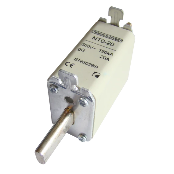 TRACON Késes biztosító, Un=400V AC, 40A, 0, 120kA/500VAC, gG (NT0-40)