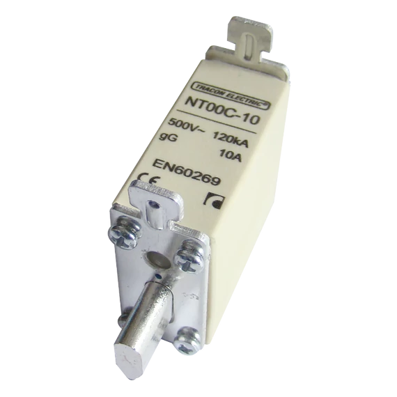 TRACON Késes biztosító, Un=400V AC, 50A, 00C, 120kA/500VAC, gG (NT00C-50)