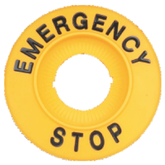 TRACON EMERGENCY STOP lap, magasított, d=60mm, h=8mm, ABS (NYG3-ES60H)