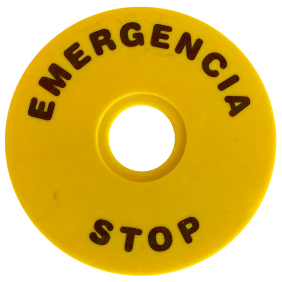 TRACON EMERGENCY STOP lap, d=90mm; h=2mm; ABS (NYG3-ES90)