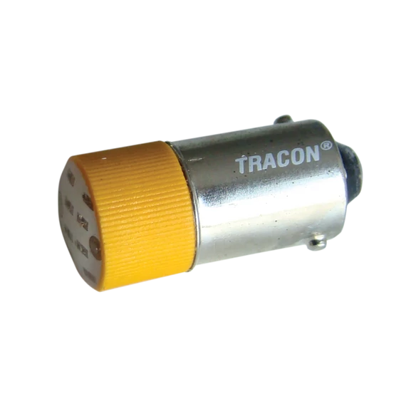 TRACON LED-es jelzőizzó, sárga, 400V AC, Ba9s (NYGL-AC400Y)