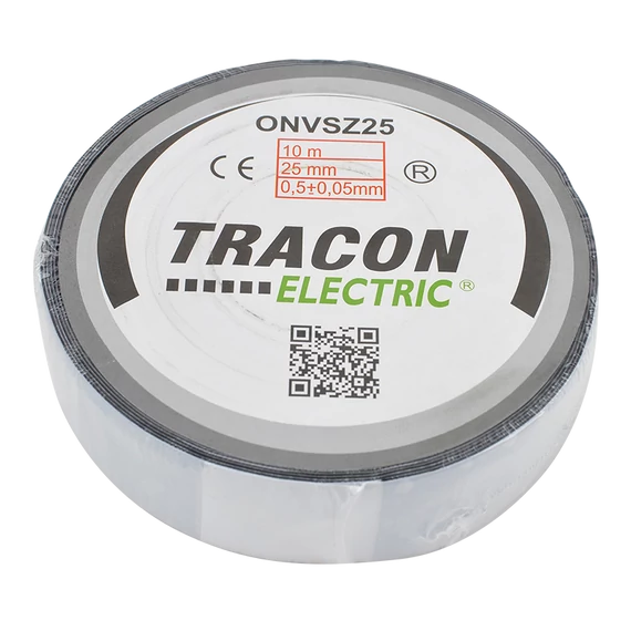 TRACON Önvulkanizáló szalag, fekete, 10mx25mm, -40°C-75°C (ONVSZ25)