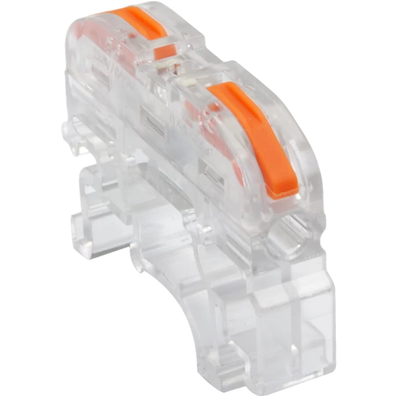 TRACON Csavar nélküli vezetékösszekötő, toldó, nyitható, átlátszó, 0,5-4mm2, 32A, 400VAC 1P (OVOKT11)