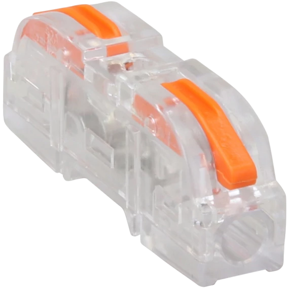 TRACON Csavar nélküli vezetékösszekötő, toldó, nyitható, átlátszó, 0,5-4mm2, 32A, 400VAC 1P (OVOTT11)