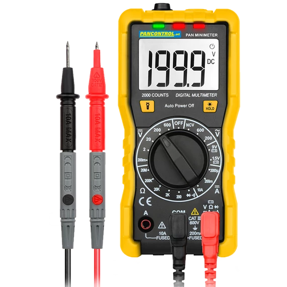TRACON Digitális multiméter, DCV, ACV, DCA, OHM, dioda, NCV (PANMINIMETER)