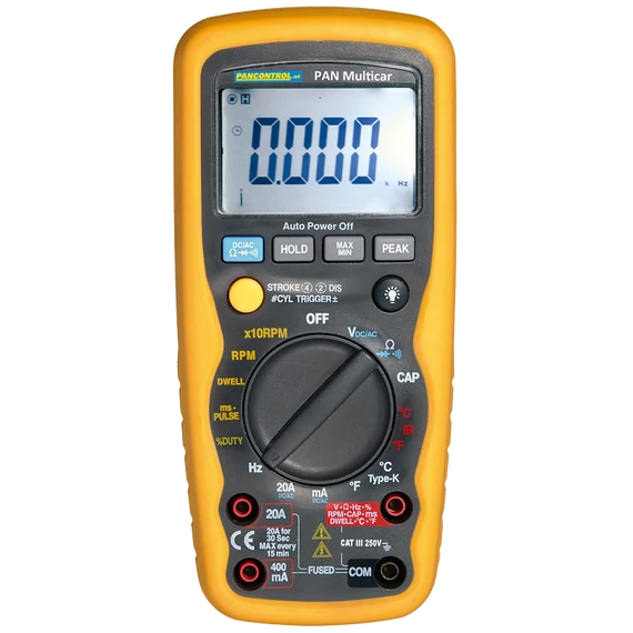 TRACON Gépjármű teszter, ACV/DCV, ACA/DCA, R, C, Hz, °C, Infra (PANMULTICAR)