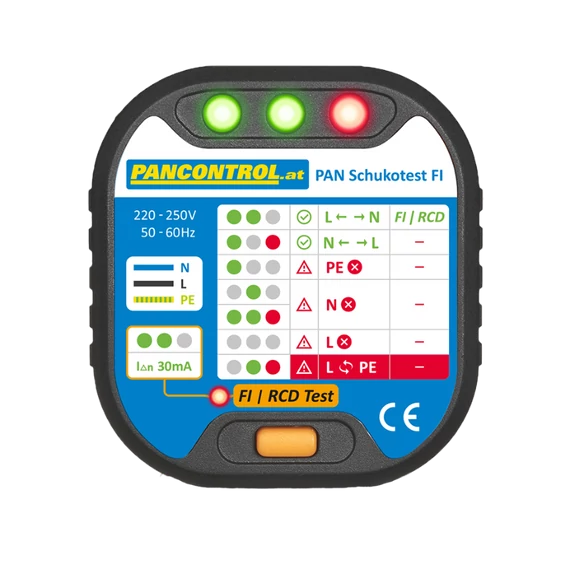 TRACON Dugaszoló aljzat teszter, CATII-600V (PANSCHUKOTESTFI)