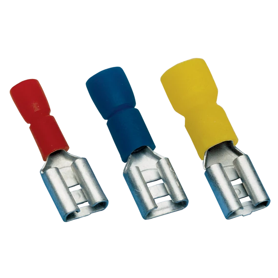 TRACON Szigetelt rátolható csatlakozó hüvely, hosszú fémrész 1,5mm2, 4,8x0,5mm, piros, 1.5mm2 4.8x0.5mm (PCSH5-HF)