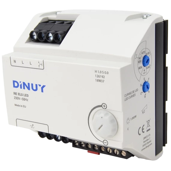 TRACON Fényerő-szabályzó modul, DIN sínre, 5 modulos, 230 VAC, 50 Hz, 1000 W (REEL5LE3)
