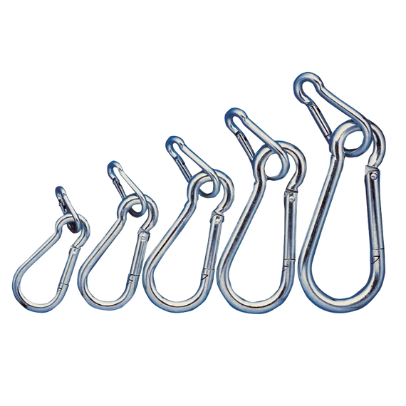 TRACON Karabiner, rugós, acél, d=10mm, 2100N (RKARA10)