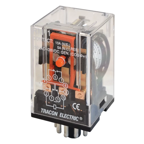 TRACON Ipari relé, 48V AC / 3xCO, (3A, 230V AC / 28V DC) (RM11-48AC)