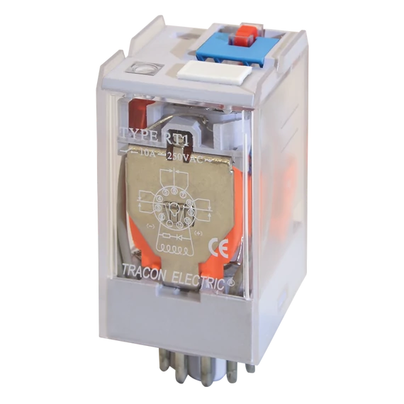 TRACON Ipari teljesítmény relé, 24V DC / 3xCO (10A, 230V AC / 28V DC) (RT11-24DC)