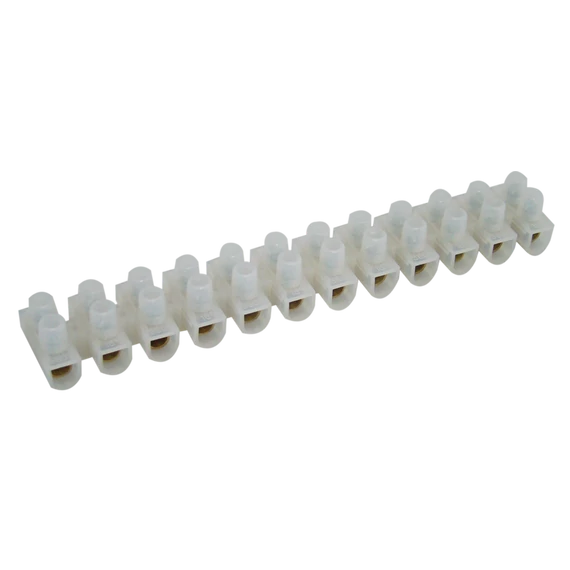 TRACON Flexibilis nyomólemezes sorozatkapocs, H profil, 12 tag, natúr, 10 mm2, 450VAC, 50A, PP (S15A-H-L)
