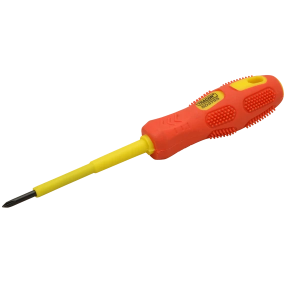 TRACON Csavarhúzó, csillagfejű, 1000V-ra szigetelt, sárga-piros nyél, AC 1000V, 4x100mm (SD4100S)