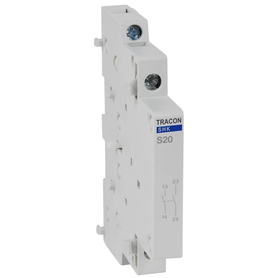 TRACON Segédérintkező SHK kontaktorhoz, 0,5 Mod, 2NO, AC12 (230V) 5A (SHK-S20)