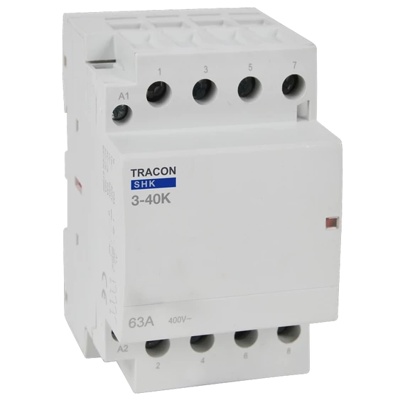 TRACON Installációs kontaktor, 230V AC, 50Hz, 3 Mod, 3xNO, AC1/AC7a, 40A (SHK3-40)