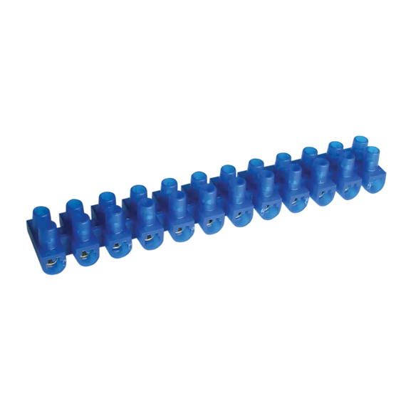 TRACON Flexibilis sorozatkapocs, U profil, 12 tag, kék, 10mm2, 450VAC, 50A, PE (SK15A-U)