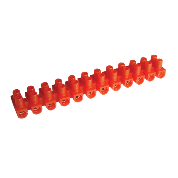 TRACON Flexibilis sorozatkapocs, U profil, 12 tag, piros, 10mm2, 450VAC, 50A, PE (SP15A-U)