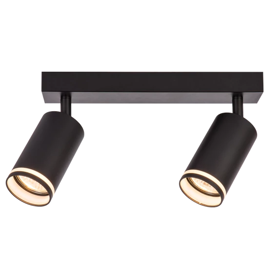 TRACON Mennyezeti állítható spot lámpatest, fekete, 100-240VAC, 50Hz, 2xGU10, max.2x35W (SPGU10LMA2B)