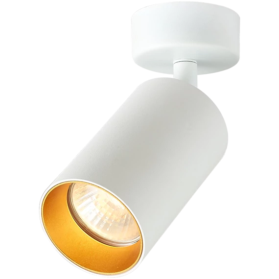 TRACON Mennyezeti állítható spot lámpatest, fehér, arany reflektor, 100-240VAC, 50Hz, 1xGU10, max.35W (SPGU10MA1GW)