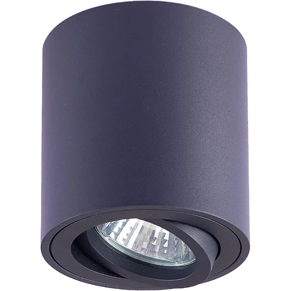 TRACON Mennyezeti spot lámpatest, hengeres, dönthető, fekete, 100-240VAC, 50Hz, 1xGU10, max.35W (SPGU10MDB)