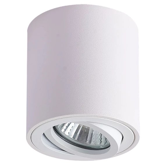 TRACON Mennyezeti spot lámpatest, hengeres, dönthető, fehér, 100-240VAC, 50Hz, 1xGU10, max.35W (SPGU10MDW)
