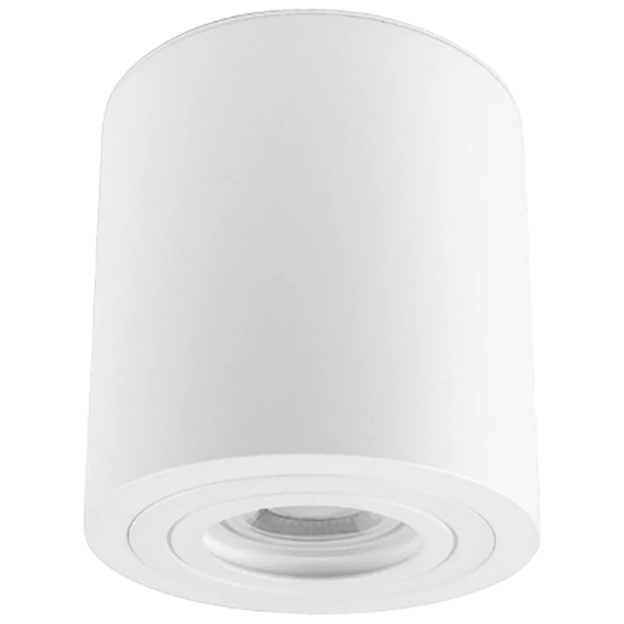 TRACON Mennyezeti védett spot lámpatest, hengeres, fehér, 100-240VAC, 50Hz, 1xGU10, max.35W, IP44 (SPGU10MIPW)