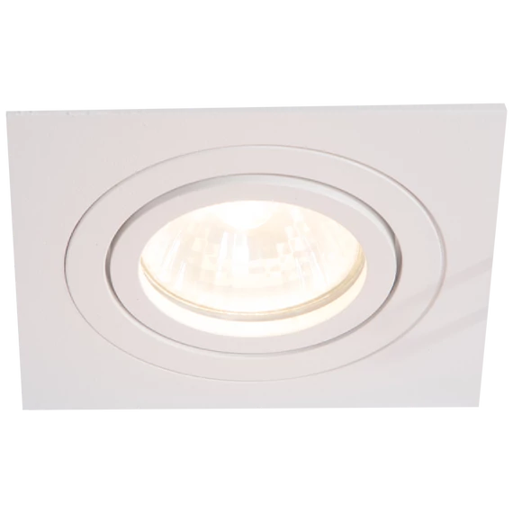 TRACON Süllyesztett spot lámpatest, négyzetes, dönthető, fehér, 93x93x24mm (SPND1W)