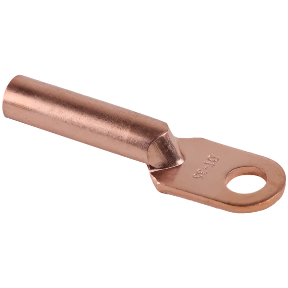 TRACON Szigeteletlen hosszított réz szemes csősaru, 25mm2, M8, (d1=7,5mm, d2=8,5mm) (SZ-CL25)
