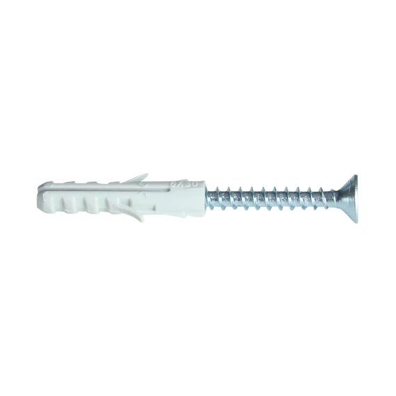 TRACON Normál tipli+csavar, szürke, M8x40mm, PA6.6 (T8CS-PA)