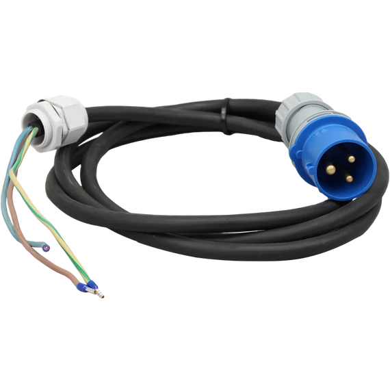 TRACON Gumikábel ipari csatlakozó dobozhoz, GT 3x2,5mm2, 16A, 3p, 2,5m (TDB-CABLE3P16)