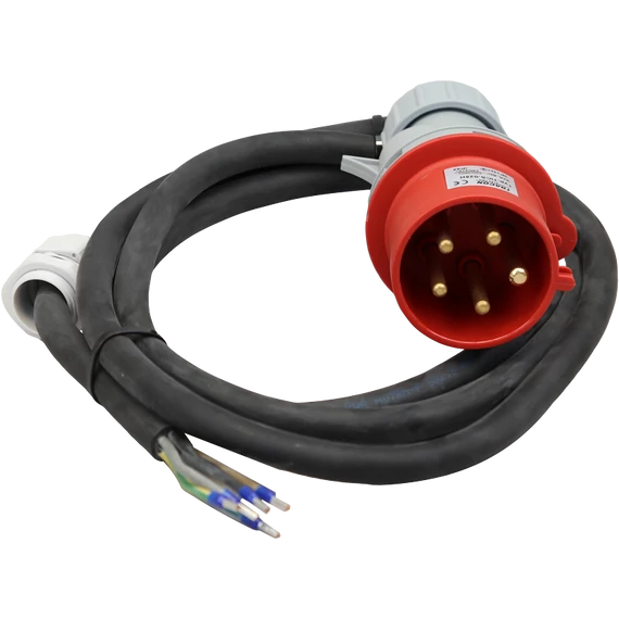 TRACON Gumikábel ipari csatlakozó dobozhoz, GT 5x6mm2, 5m, 32A, 5p (TDB-CABLE5P32)
