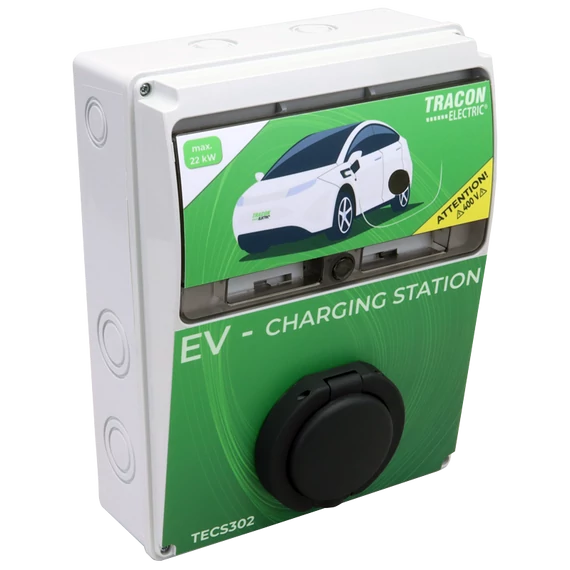 TRACON E-AUTÓ TÖLTŐÁLLOMÁS 22kW, 3x32A/400V 22kW TYPE2 (TECS302)