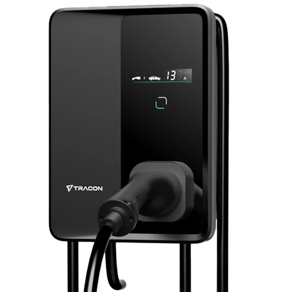TRACON E-AUTÓ TÖLTŐÁLLOMÁS 22kW Type2 Csatlakozó dugóval, 3x32A/400V, 22kW, TYPE2 (TECS303P)
