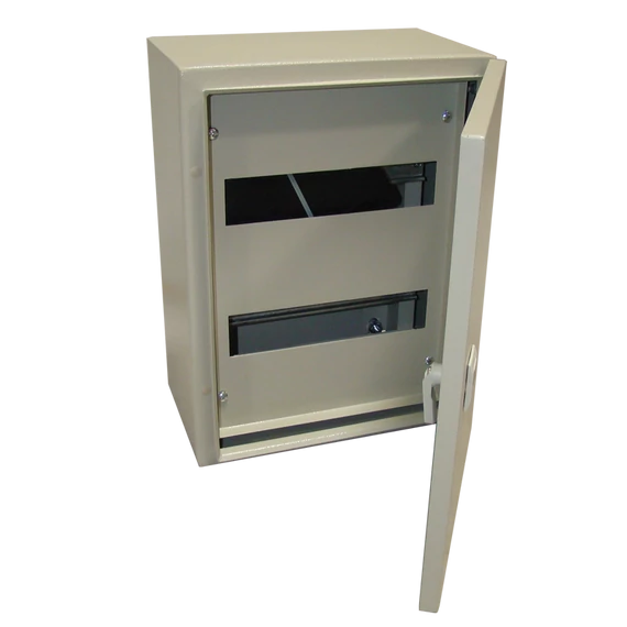 TRACON Fém elosztószekrény, maszkos, acél, szürke, 5x27 mod, HxWxD = 800x600x200mm, IP55 (TFE806020M)