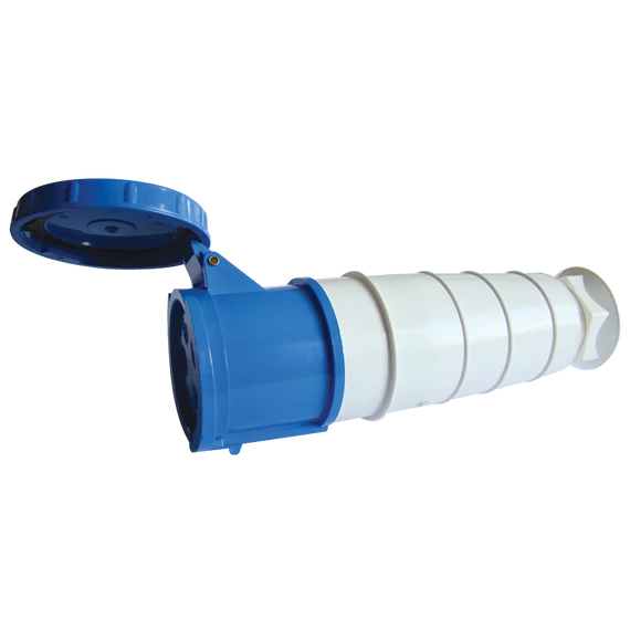 TRACON Ipari csatlakozóaljzat, fokozott védelemmel, 125A, 250V, 2P+E, 6h, IP67 (TICS-243)